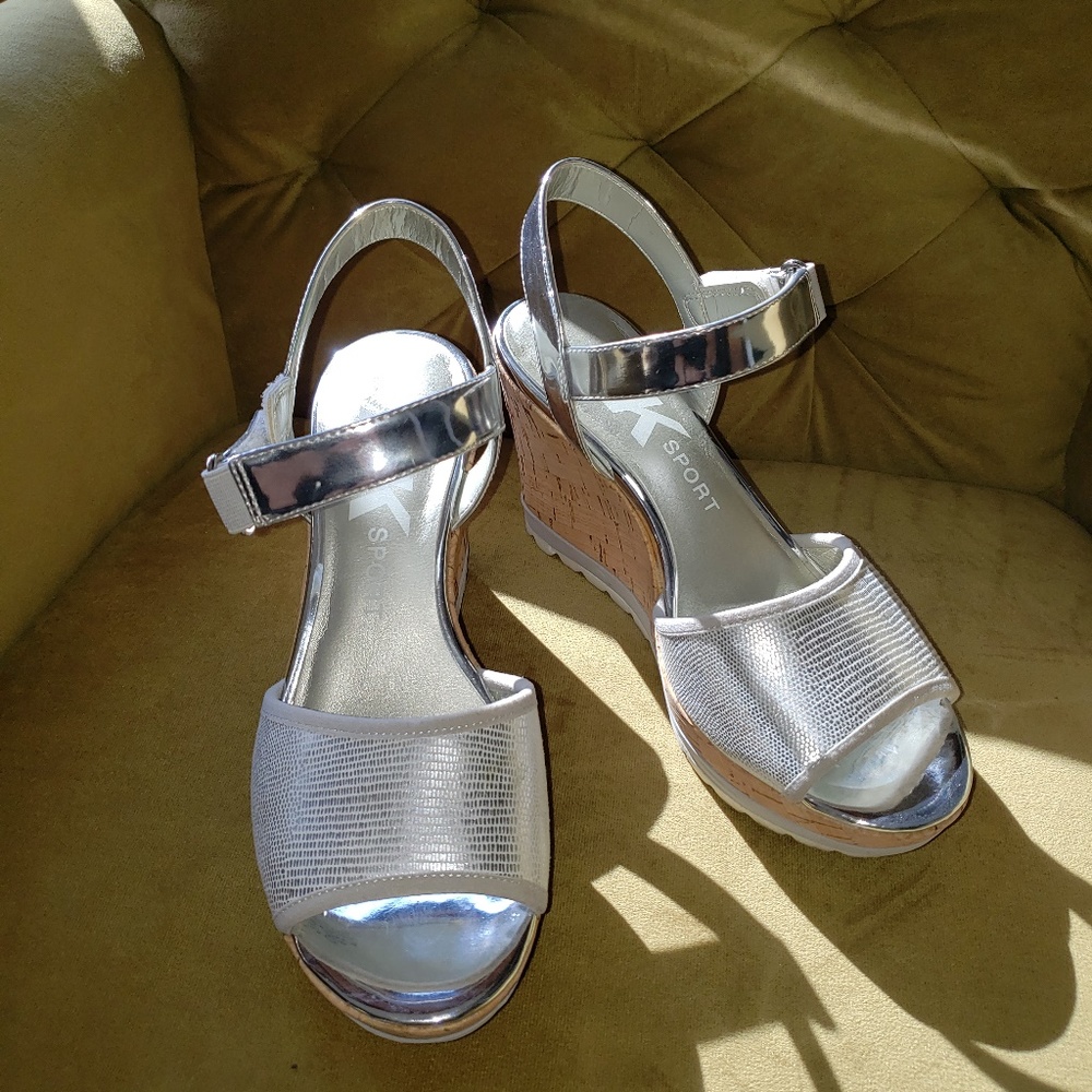 Anne Klein Sport Silver Wedges
